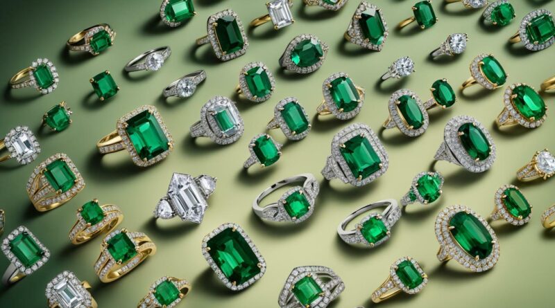unique emerald engagement rings